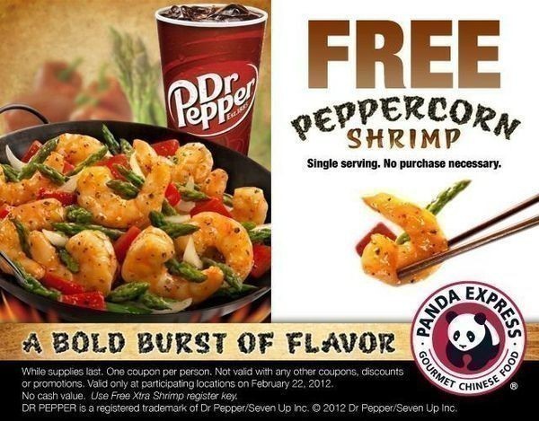 Panda Express: FREE Peppercorn Shrimp Today, 02/22