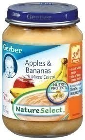 Stage 3 gerber foods Gerber Lil' Bits Baby Cereal 3 Flavor Variety Bundle: (1) Lil' Bits Oatmeal Banana Strawberry, (1) Lil' Bits Whole Wheat Cereal Apple Blueberry, (1) Lil' Bits Oatmeal Apple Cinnamon Cereal, 8 Oz.