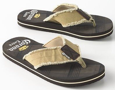 flip flops with beer opener