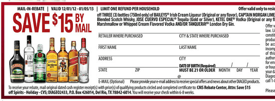 Liquor Rebate Forms