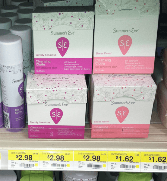 Walmart Summers Eve Cleansing Wipes .87