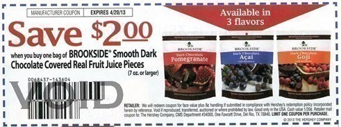 Brookside chocolate coupons
