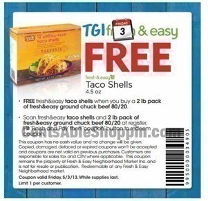 Fresh and easy coupons