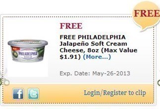 Commissary Shoppers: FREE Philadelphia Jalapeño Soft Cream Cheese 8 oz. (thru 5/26)