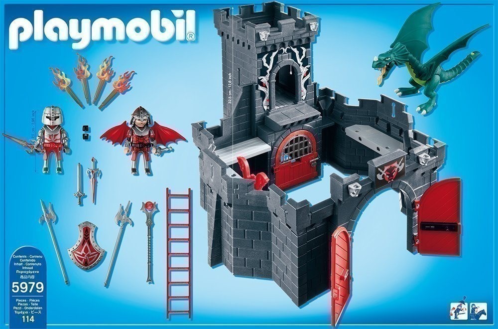 knights and dragons play figures
