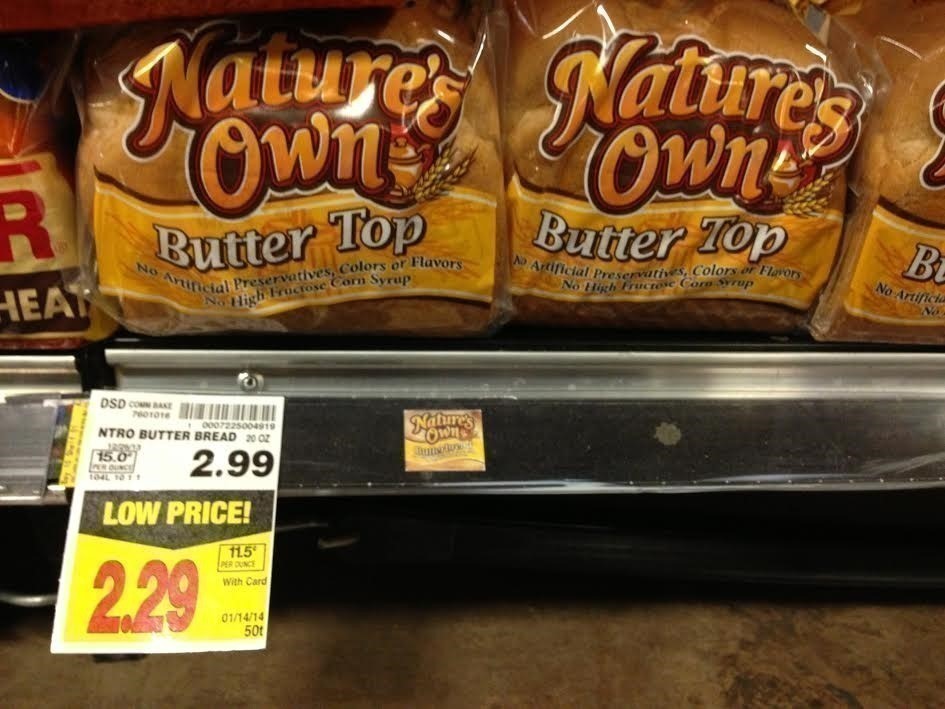 Fry’s Nature’s Own Butter Top Bread just .79