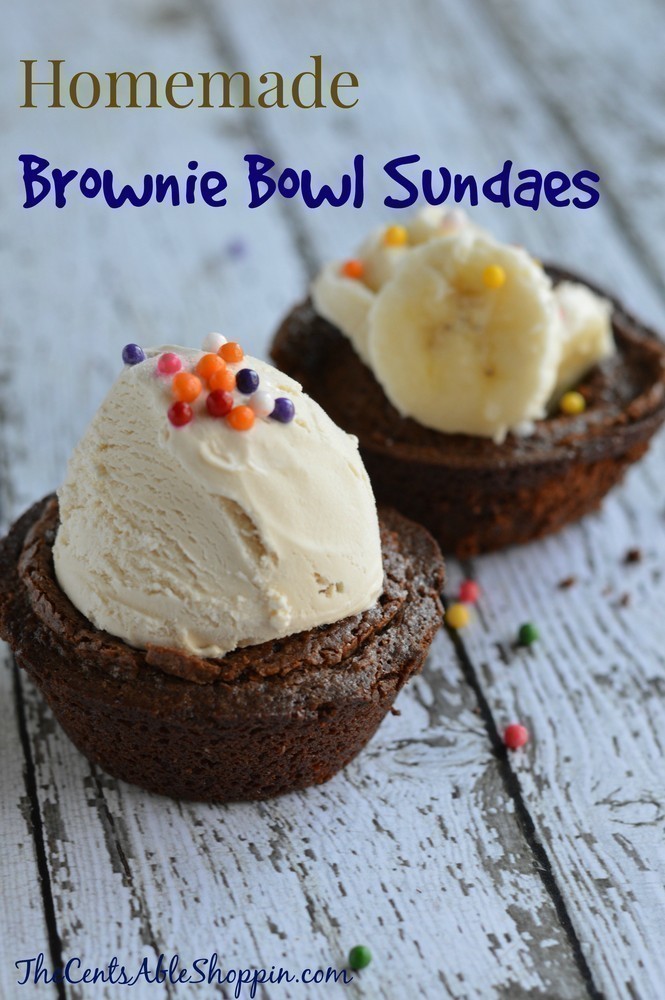 Recipe Homemade Brownie Bowl Sundaes