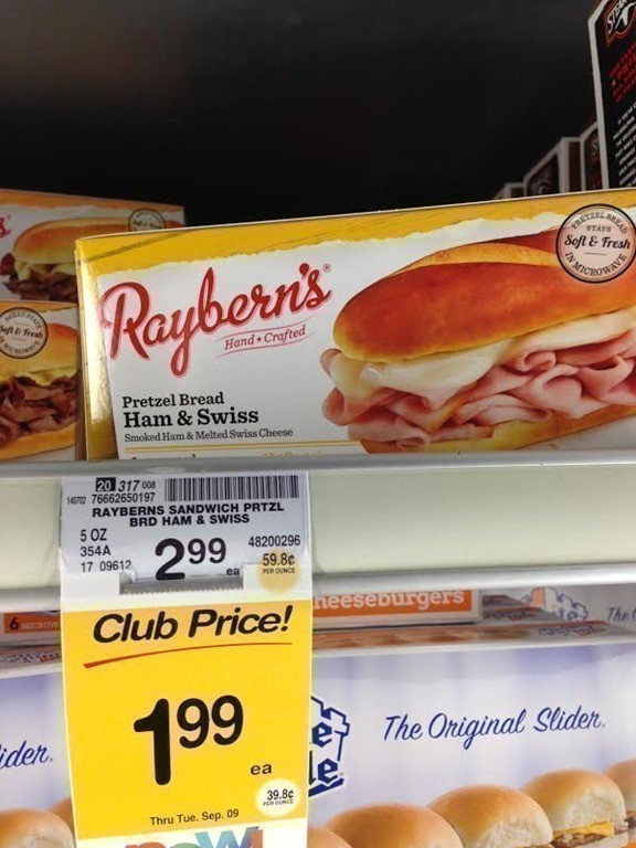 NEW .75/1 Raybern’s Sandwich Product = Only .99 at Safeway
