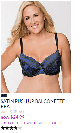 Lane Bryant: Buy 1 Get 1 FREE Cacique Bras {As low as $12.50 +