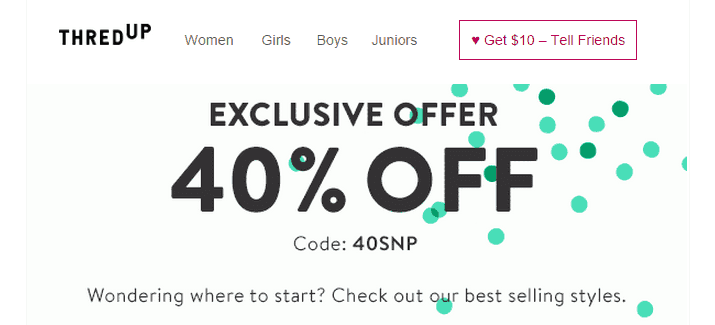 thredup new customer code