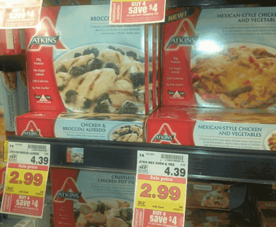 Atkins frozen meals coupons