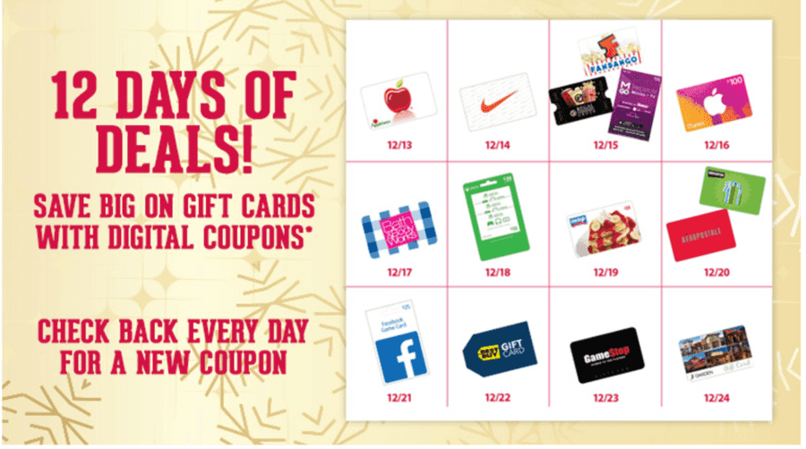 Fry’s 12 Days of Gift Card Deals 5 off XBOX Multipack 30 Gift Card