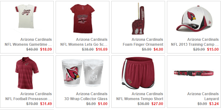 arizona cardinals apparel clearance