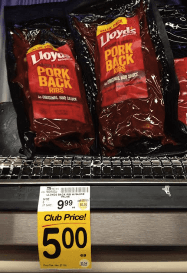 Safeway Lloyd’s Pork Back Ribs just 4 {Reg. 9.99}