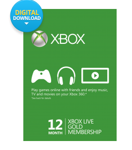 Xbox live 12 month gold membership $30 deals