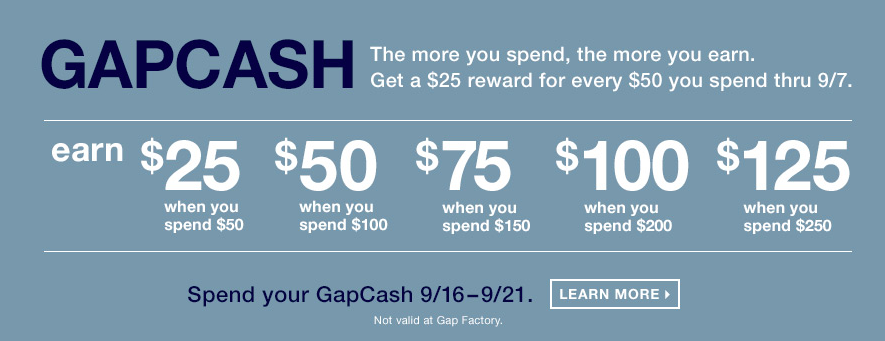 Gapcash codes sales