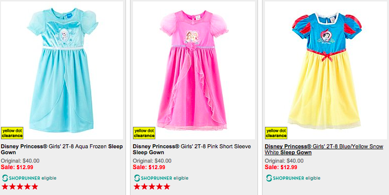 disney princess sleep gown