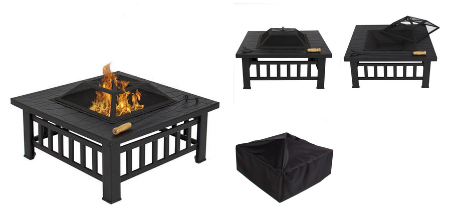 Sears Outdoor 32 Metal Firepit Backyard Patio Fire Pit 79 95