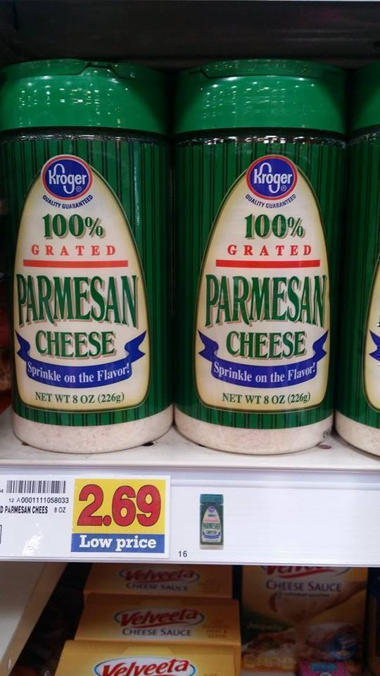 Fry’s Kroger 100 Grated Parmesan Cheese 2.09
