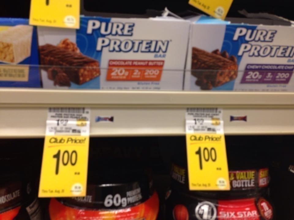 Safeway Pure Protein Bars just .50