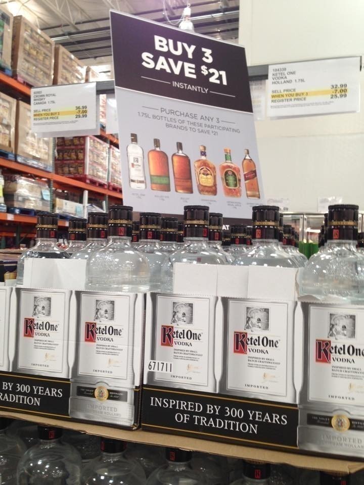Costco Buy 3 Save 21 on 1.75 L Participating Brands (+ Additional