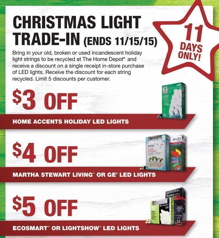home depot christmas light trade in through 11 15 home depot christmas light trade in through 11 15