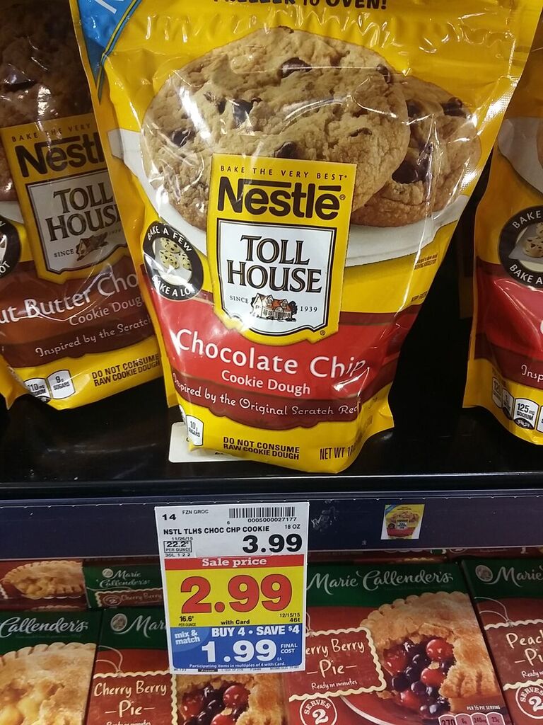 Fry’s Mega Nestle Toll House Frozen Cookie Dough 1.49