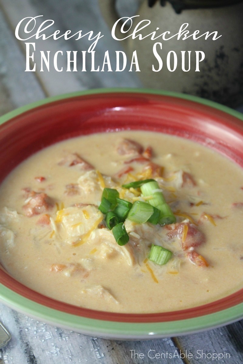 Cheesy Chicken Enchilada Soup {Instant Pot}