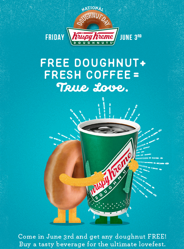 Krispy Kreme National Doughnut Day June 3rd (FREE Doughnut)