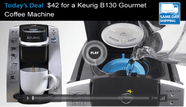Keurig B130 Home/Small Office Coffee Maker $42 plus $8.99 shipping