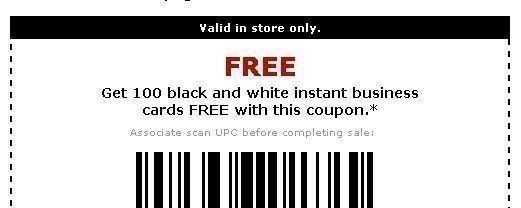 Staples: 100 FREE Black & White Business Cards (Through 06/18)