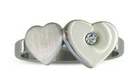 Cute Stainless Double Heart Ring $3.99 + FREE Ship (Originally $49.99!)