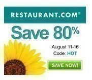 Restaurants.com: $25 Voucher for $2 + 50% Cash Back!