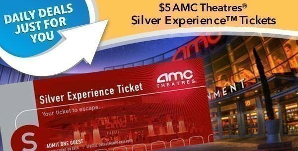 AMC Silver Experience Movie Tickets just $5.00 (ALL Saveology Customers!)