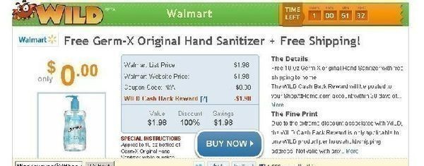 FREE 10 oz. Germ-X Original Hand Sanitizer + FREE Ship!