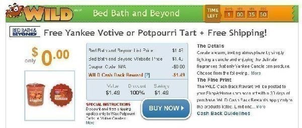 FREE Yankee Votive or Potpourri Tarts + FREE Shipping (Shop at Home)