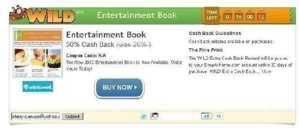 Shop at Home: Entertainment Book 50% off Cash Back (Today Only) + $5 for NEW Members! (Just $12.50!!)