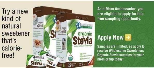 Mom’s Ambassadors: Apply to Review Wholesome Sweeteners Organic Stevia