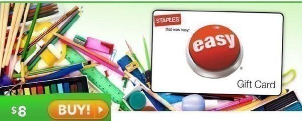 Saveology: $15 Staples Gift Card for just $8 (NEW Customers Only!)