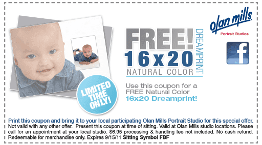 FREE Olan Mills 16×20 Dream Print +   Photo Round-Up!