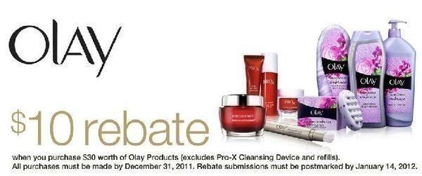 NEW Olay Rebate: Spend $30 get $10 (thru 12/31)