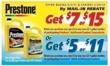 Rebate: Prestone Antifreeze/Coolant (Thru 02/2012)