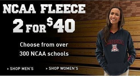 Finish Line: NCAA Fleece just $17.50