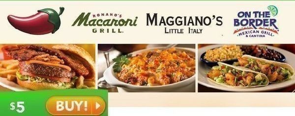 {SOLD OUT!} Saveology: $10 Gift Card to Romano’s, Maggiano’s, On the Border or Chili’s just $5 (+ MORE OFFERS!)