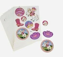 Pink Cowgirl Stickers, 12 Sheets of 8 Stickers just $0.49 + FREE Ship