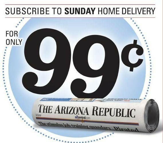 The Arizona Republic: $0.99 Subscription (Sunday + Wednesday)