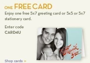 Shutterfly: Personalized Greeting Card $0.99 Shipped