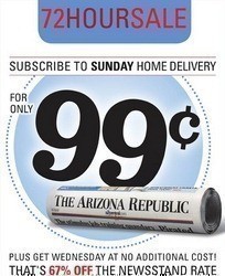 Arizona Republic: Subscribe for just $0.99 (Sunday + Bonus Wednesday)