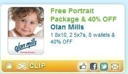 Olan Mills: FREE Portrait Package + 40% off