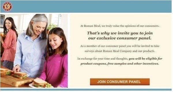 Apply for the Roman Meal Consumer Panel (Earn Coupon Savings, Free Samples + More!)